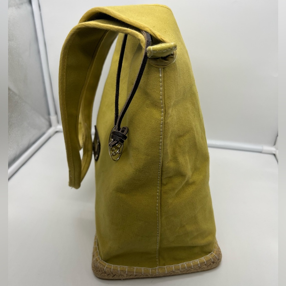 SALDARINI 1882 ESPABAG™ Lime Green Canvas Rubber Espadrille Hobo Tote Bag - Picture 7 of 17